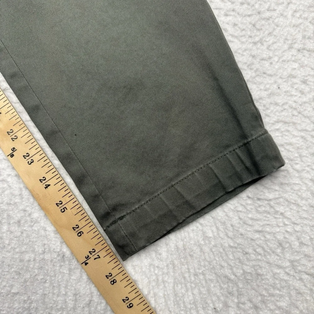 Banana Republic Aiden Slim Fit Chino Pants Olive Green Tapered Leg Men's 33x30 - Picture 8 of 13